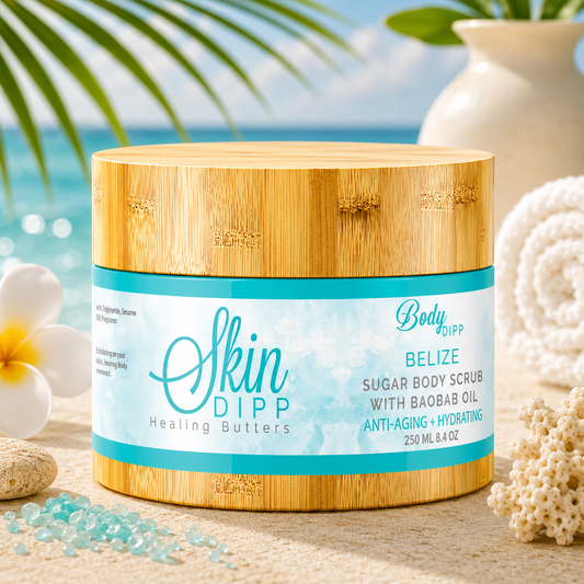 Skin Dipp Healing Butters - Body Dipp Sugar Scrub - Belize