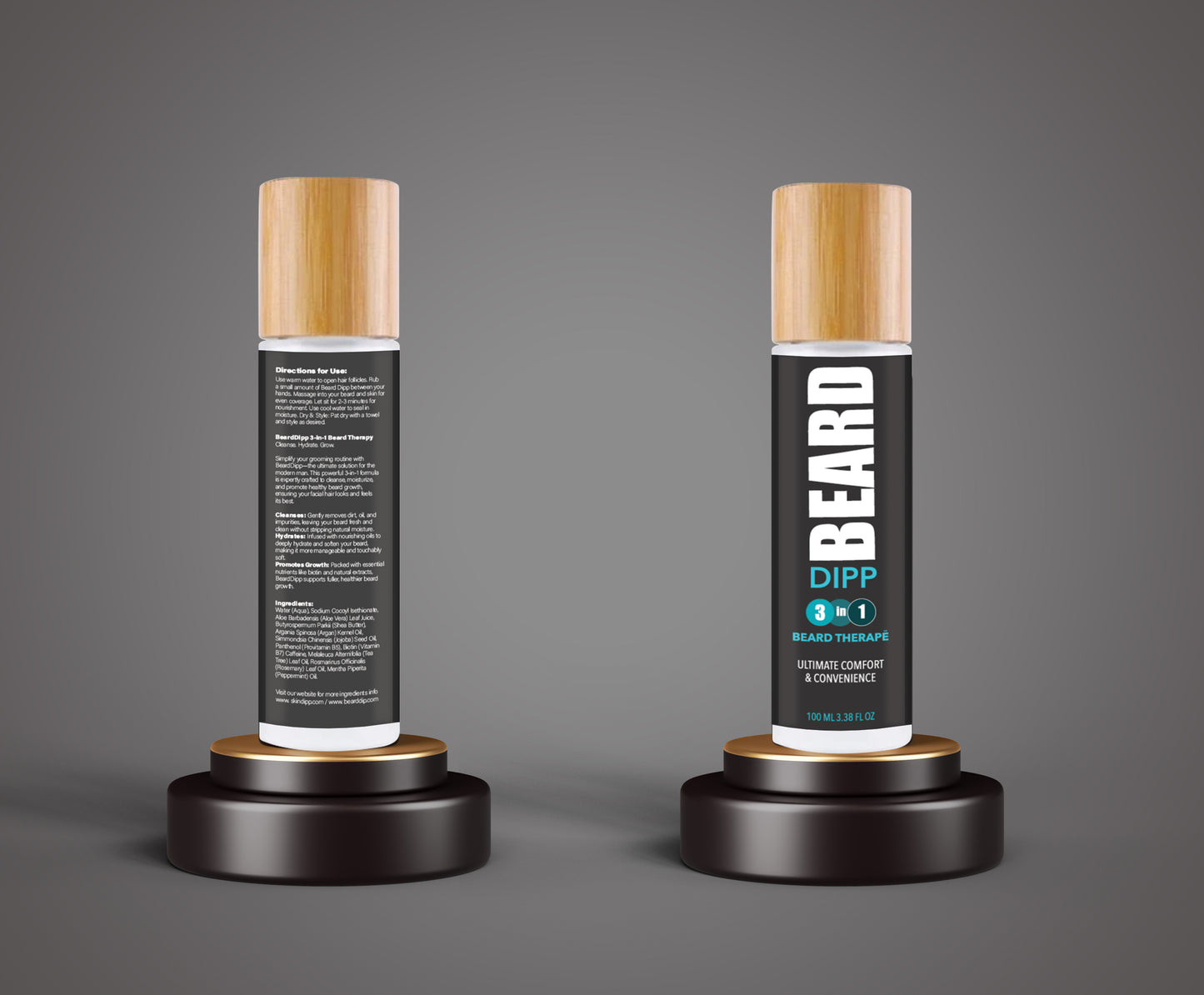 BeardDipp 3-in-1 Beard Therapē | Cleanse, Moisturize & Support Growth | Luxury Men’s Grooming