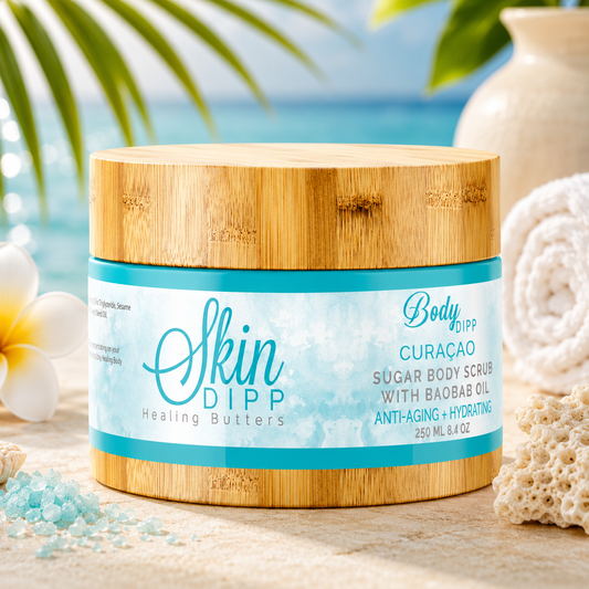 Skin Dipp Healing Butters - Body Dipp Sugar Scrub - Curacao